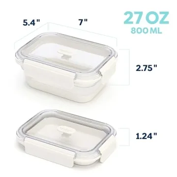 Infusion Pro Collapsible Food Storage Containers with Lid & Vent, Clear Stacking Silicone Food Container Set : Microwaveable, Freezer and Dishwasher Safe, Set of 3, Coconut Milk
