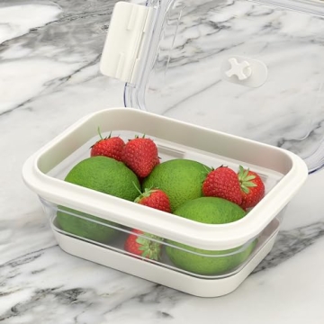 Infusion Pro Collapsible Food Storage Containers with Lid & Vent, Clear Stacking Silicone Food Container Set : Microwaveable, Freezer and Dishwasher Safe, Set of 3, Coconut Milk