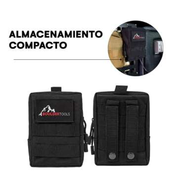 Boulder Tools Heavy Duty Rapid Tire Deflator & Molle Pouch - Precision Release Button Air Down Offro...