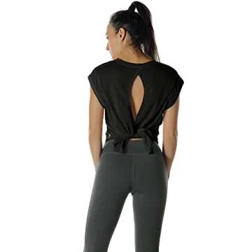 icyzone Open Back Workout Tops - Lightweight & Stylish Activewear