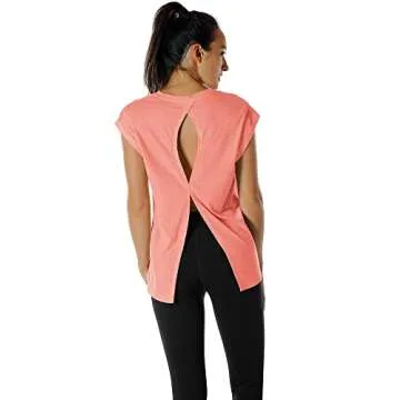 icyzone Open Back Workout Tops - Lightweight & Stylish Activewear