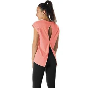 icyzone Open Back Workout Tops - Lightweight & Stylish Activewear