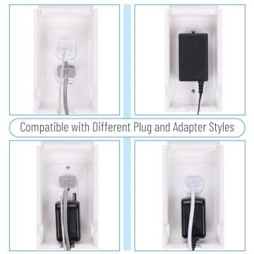 Bates - Baby Safety Outlet Cover Box, 2 Pack, Baby Proof Outlet Covers Baby Proofing, Plug Covers for Electrical Outlets, Socket Covers for Outlets, Child Proof Outlet Cover, Outlet Box Cover