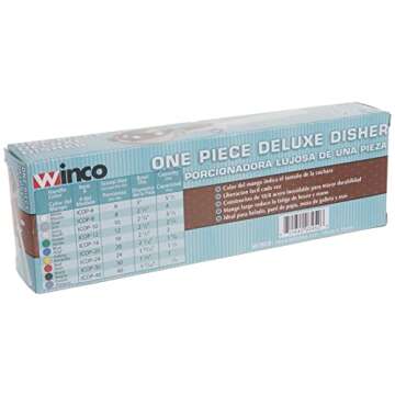 Winco ICOP-6 Ice Cream Disher with White Handle, Size 6, 5.5 ounces, Stainless Steel