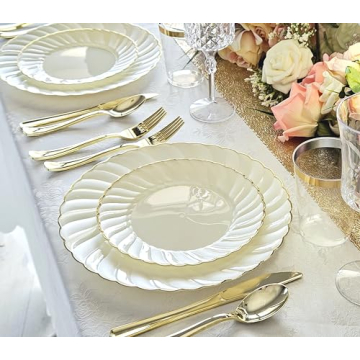 Elegant Plastic Disposable Plates for Any Occasion