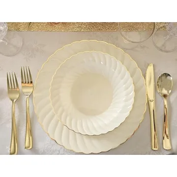 Elegant Plastic Disposable Plates for Any Occasion