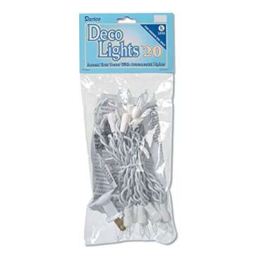 Darice LT20-1 Clear 20-Bulb Light Set with White Cord for Indoor Use Only