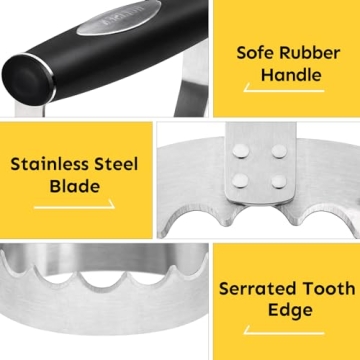 HULISEN Ergonomic Food Chopper with Serrated Edge