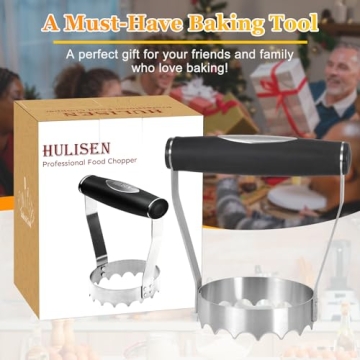 HULISEN Ergonomic Food Chopper with Serrated Edge