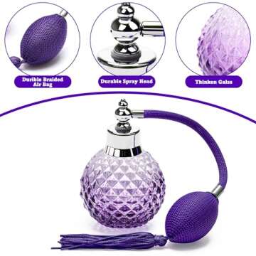 Stylish Vintage Crystal Perfume Atomizer - Refillable 100ml