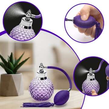 Stylish Vintage Crystal Perfume Atomizer - Refillable 100ml
