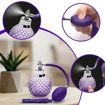 Stylish Vintage Crystal Perfume Atomizer - Refillable 100ml