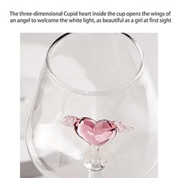 Pink Love Red Wine Cup - Romantic Heart Shaped Goblet