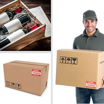 Batrical 2"x3" Fragile Stickers Shipping and Moving Labels 500 PCS/Roll 1Rolls