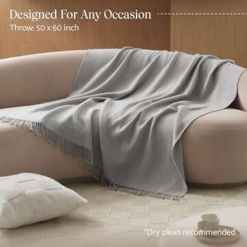 Double Stitch Cashmere Cotton Throw Blanket - Cozy Luxury
