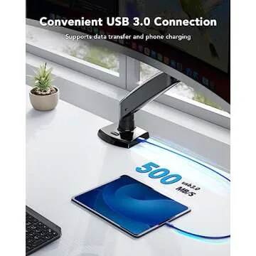 HUANUO Adjustable Monitor Arm for 40 Inch Screens
