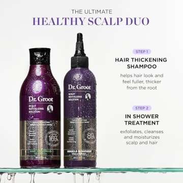 Dr. Groot Hair Thickening Shampoo, Korean Hair Care with Biotin, Rosemary Oil to help Volumize Thinning, Damaged Hair, Hydrate Hair and Scalp, Biotin Shampoo,Scalp Revitalizing Solution