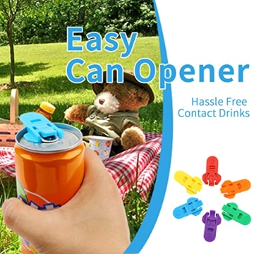 Easy Can Opener with Beverage Can Covers - 6 Colors