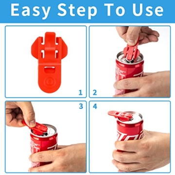 Easy Can Opener with Beverage Can Covers - 6 Colors