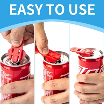Easy Can Opener with Beverage Can Covers - 6 Colors