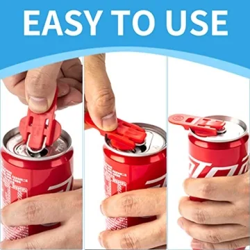 Easy Can Opener with Beverage Can Covers - 6 Colors