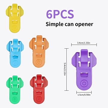 Easy Can Opener with Beverage Can Covers - 6 Colors