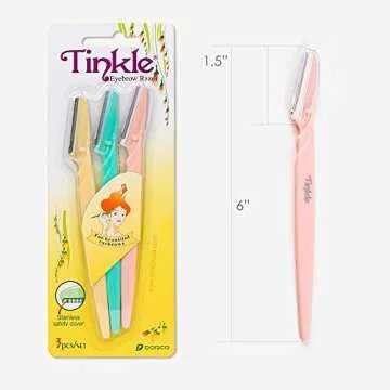 Dorco Tinkle Eyebrow Razors | 18 Razors for Flawless Skin