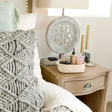 NaturalCozy 5-Piece Rectangle Storage Basket Set- Natural Cotton Rope Woven Baskets for Organizing! Small Basket for Montessori, Baby Nursery, Dog Toy Baskets, Cat Toy Box, Bathroom Organization Bin