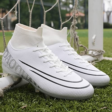 Qzzsmy Boys Soccer Shoes Premium Leather Comfort GMCD2028