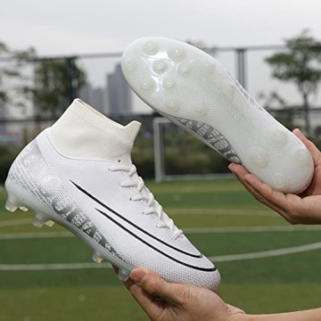 Qzzsmy Boys Soccer Shoes Premium Leather Comfort GMCD2028