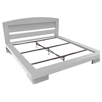 Glideaway X-Support Bed Frame Support System, GS-3 XS Model - 3 Cross Rails and 3 Legs - Strong Center Support Base for Full, Queen and King Mattress, Box Springs, and Bed Foundations
