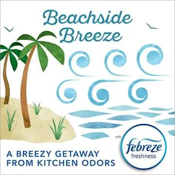 Glad ForceFlex MaxStrength Tall Kitchen Trash Bags, 13 Gal, Beachside Breeze, 90 Ct, Pack May Vary