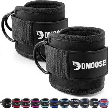 DMoose Premium Ankle Straps for Cable Machines - Perfect for All Workouts, Durable & Comfortable!