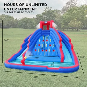 Sunny & Fun Inflatable Water Slide Park for Summer Fun