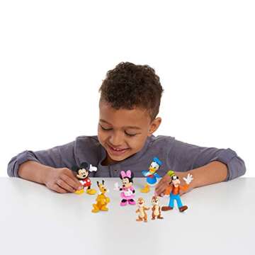 Mickey Mouse 7-Piece Figure Set, Mickey Mouse Clubhouse Toys, Officially Licensed Kids Toys for Ages...