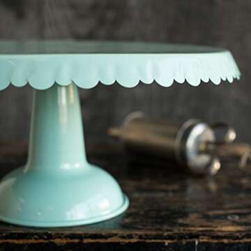 Now Designs Tin Cake Stand, Aqua