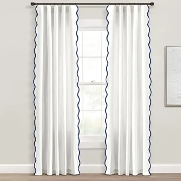 Chic Scallop Edge Window Curtain Set - Coastal Home Decor