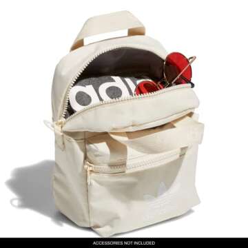 adidas Micro Backpack Small Travel Bag in Wonder White