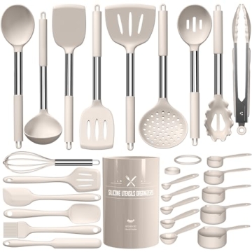 Umite Chef 26-Piece Silicone Kitchen Utensils Set - Heat Resistant, Dishwasher Safe