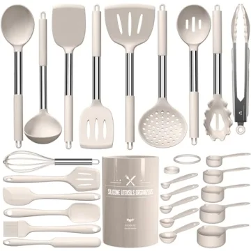 Umite Chef 26-Piece Silicone Kitchen Utensils Set - Heat Resistant, Dishwasher Safe