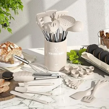 Umite Chef Silicone Kitchen Utensils Set Heat Resistant Dishwasher Safe