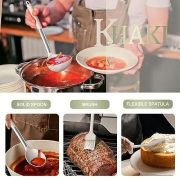 Umite Chef Silicone Kitchen Utensils Set Heat Resistant Dishwasher Safe