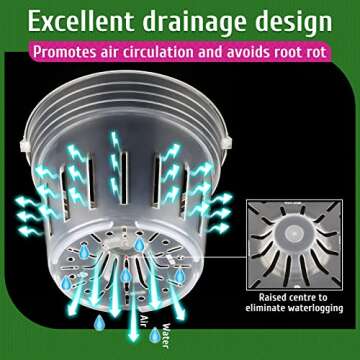 REMIAWY Orchid Pot - 9 Pack Plastic Orchid Pots with Holes, 3 Each of 4.8, 5.7 and 6.4 Inch Clear Slotted Flower Plant for Repotting, Indoor Outdoor