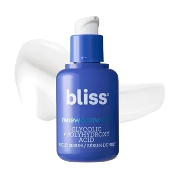Bliss Renew & Smooth Night Face Serum | Resurfacing Treatment with Glycolic Acid and AHA