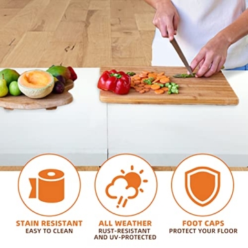 6 Ft HDPE Folding Table Indoor Outdoor Heavy Duty