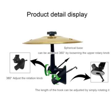 2025 New Car Drum Cymbal Air Vent, Mini Drum Set For Car, Car Crash Cymbal, Make Your Driving More F...