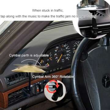 2025 New Car Drum Cymbal Mini Set for Fun Driving