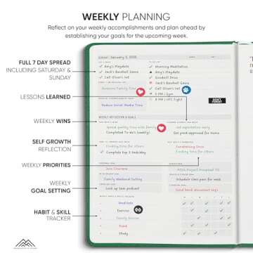 Undated, 2025 Planner, 8.5" x 11" - The #1 Productivity Planner to Achieve Your 2025 Goals - Planner 2025-2026 by PRODUCTIVITY STORE (A4, GREEN)