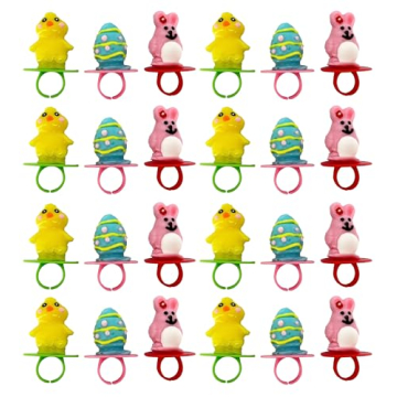 Easter Candy Ring Pops for Kids - 18 Count Variety Pack