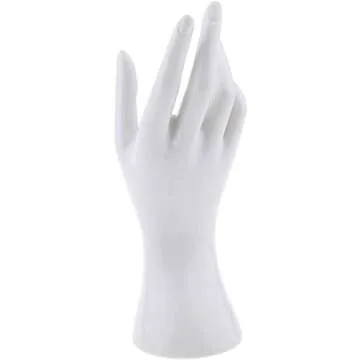 Hand Jewelry Display Holder Female Mannequin Hand Jewelry Bracelet Ring Gloves Display Organizer Stand - White